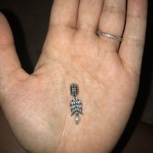 Pandora Angel wings charm w/ pearl